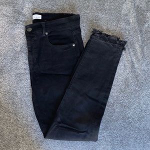 LOFT black denim with frill